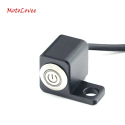 MotoLovee 12V Motorcycle Switch 10mm Mirror Mount Motorbike Headlight Hazard Brake Fog Lights Manual-return Switch Waterproof