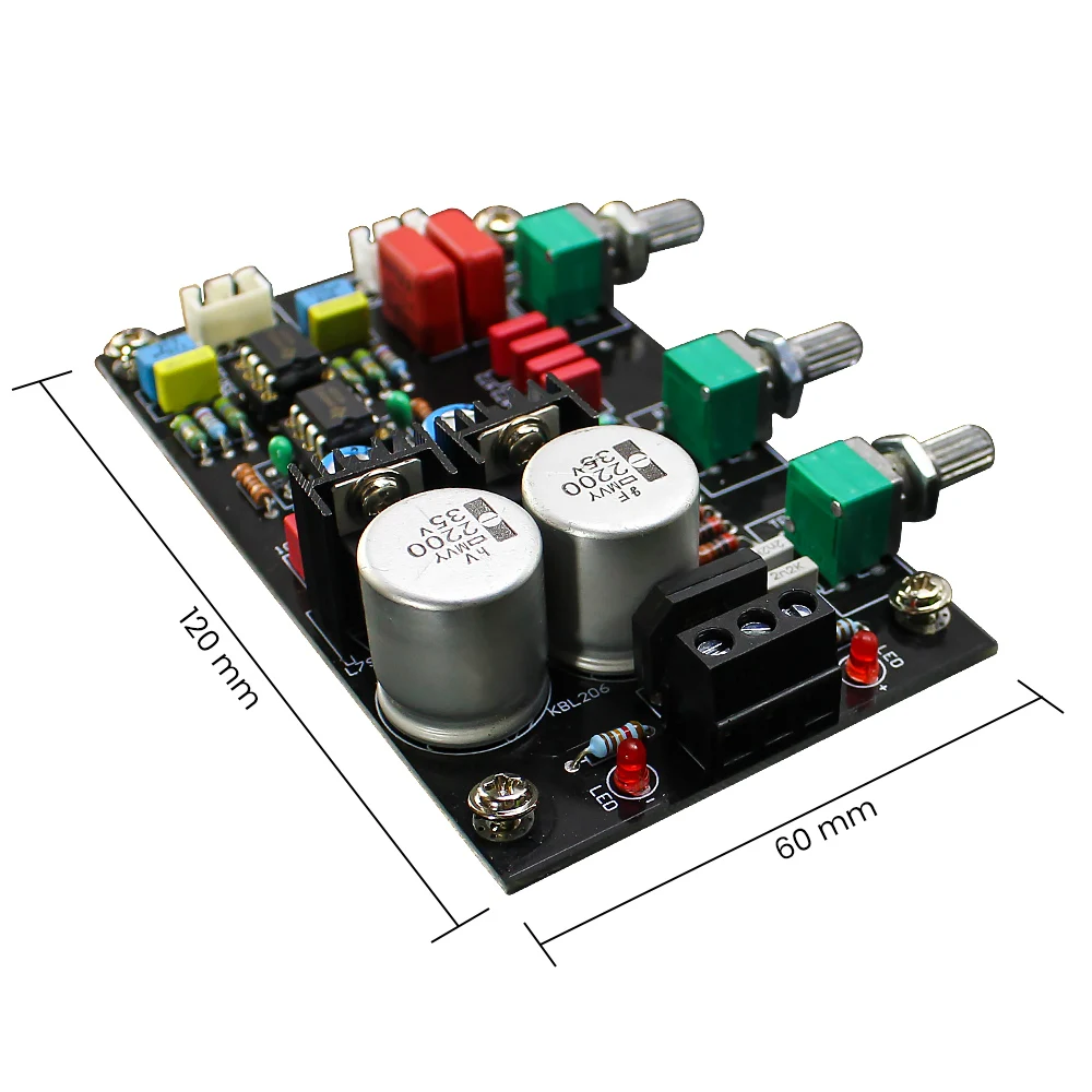 AIYIMA HIFI สเตอริโอ Preamplifier Board NE5532 Op Amp Preamp Tone Board อัพเกรดเสียงเบส Tuning AC Dual 12-15V