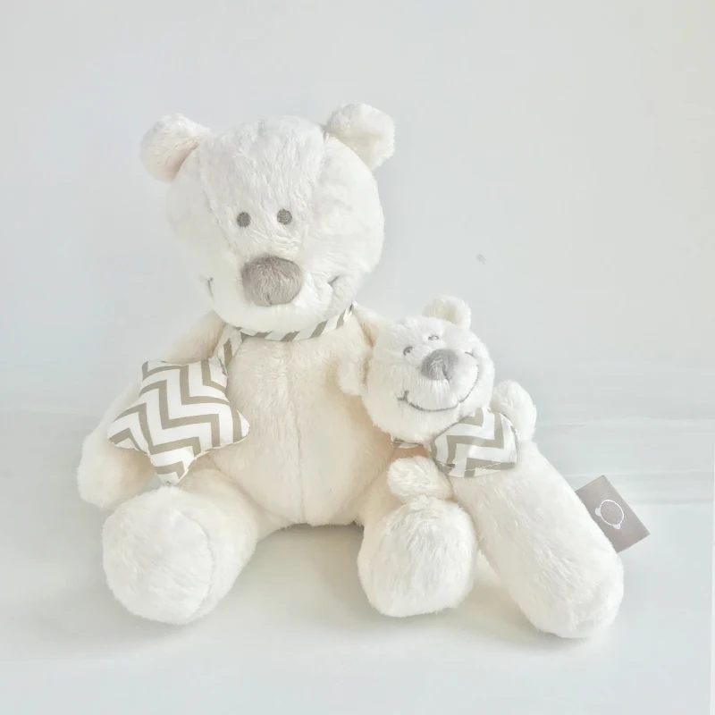 Baby Gifts Set - Cute Bear Plush Toys with Hand Rattle Cartoon Animal Baby Comfort Doll Soft Baby Companion Appease Toy