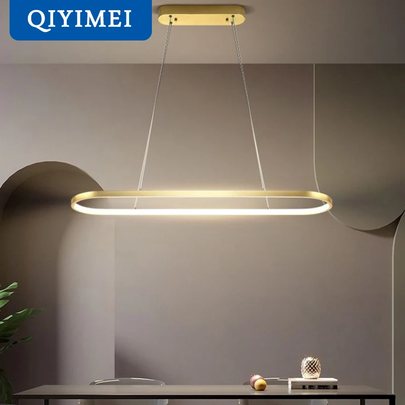 

Rectangle Modern Led Pendant Lamps for Living Room Restaurant Bedroom Decorative Pendant Light Lamparas AC85-260V remote control