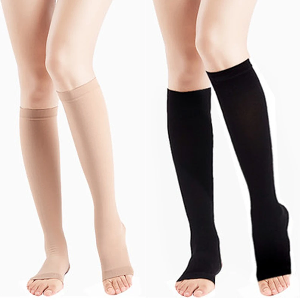 Compression Knee High Support Stocking Men Womens Pain Relief Pressure Circulation Soft Varicose Vein Stocking