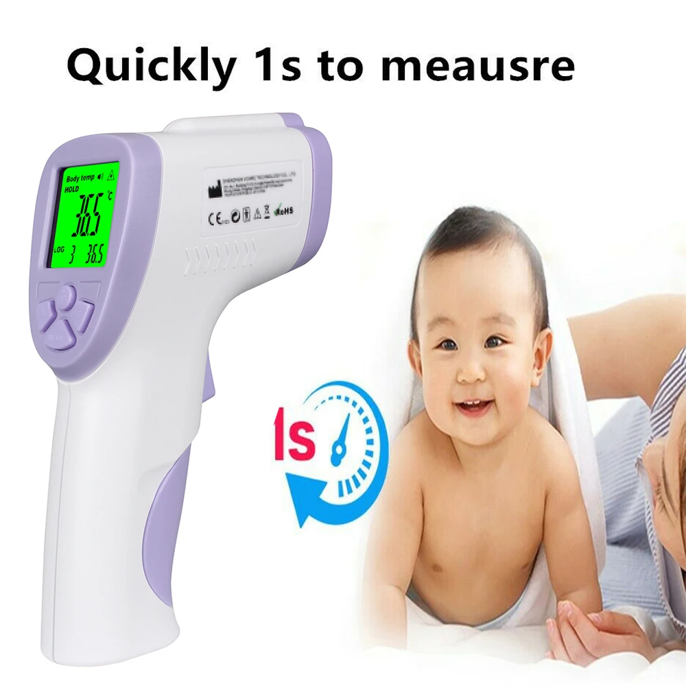 DT-8806C IR Infrared Digital Thermometer LCD Non-Contact Forehead Baby Adult Body Termomete Handheld Laser Temperature Gun Meter