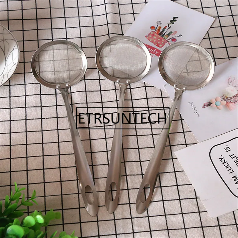 

100pcs Stainless Steel Reusable Coffee Colander Filter Resistance Mesh Strainer Oil Skimmer Spoon Kitchen Cookware Tool