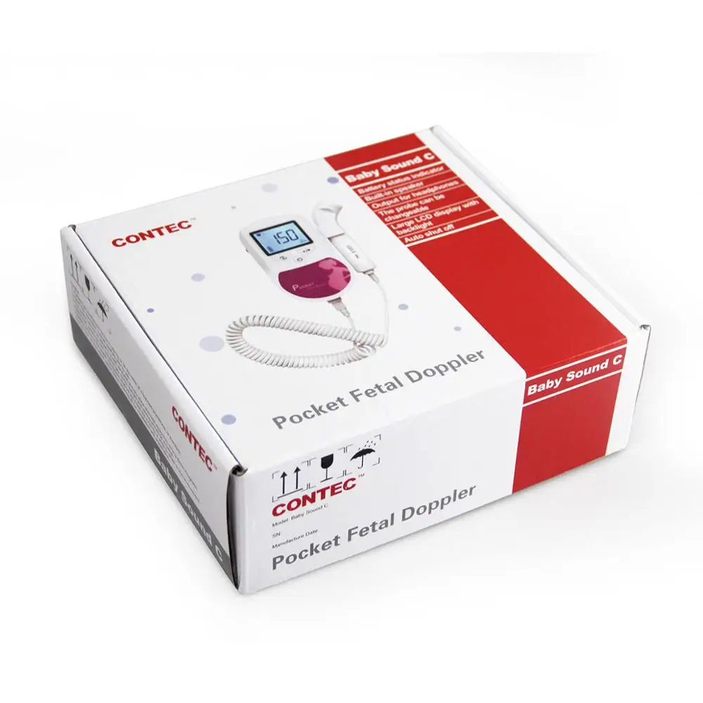 CONTEC Baby Sound C Baby Sound C1 LCD Ultrasonic Fetal Doppler 2mhz 3mhz 8Mhz Baby Heart Beat Monitor