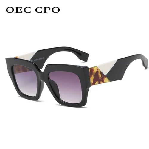 OEC CPO 2021 gafas de sol cuadradas de moda para mujer, gafas de sol Vintage con marco grande, gafas de sol Retro para mujer, gafas para mujer UV400