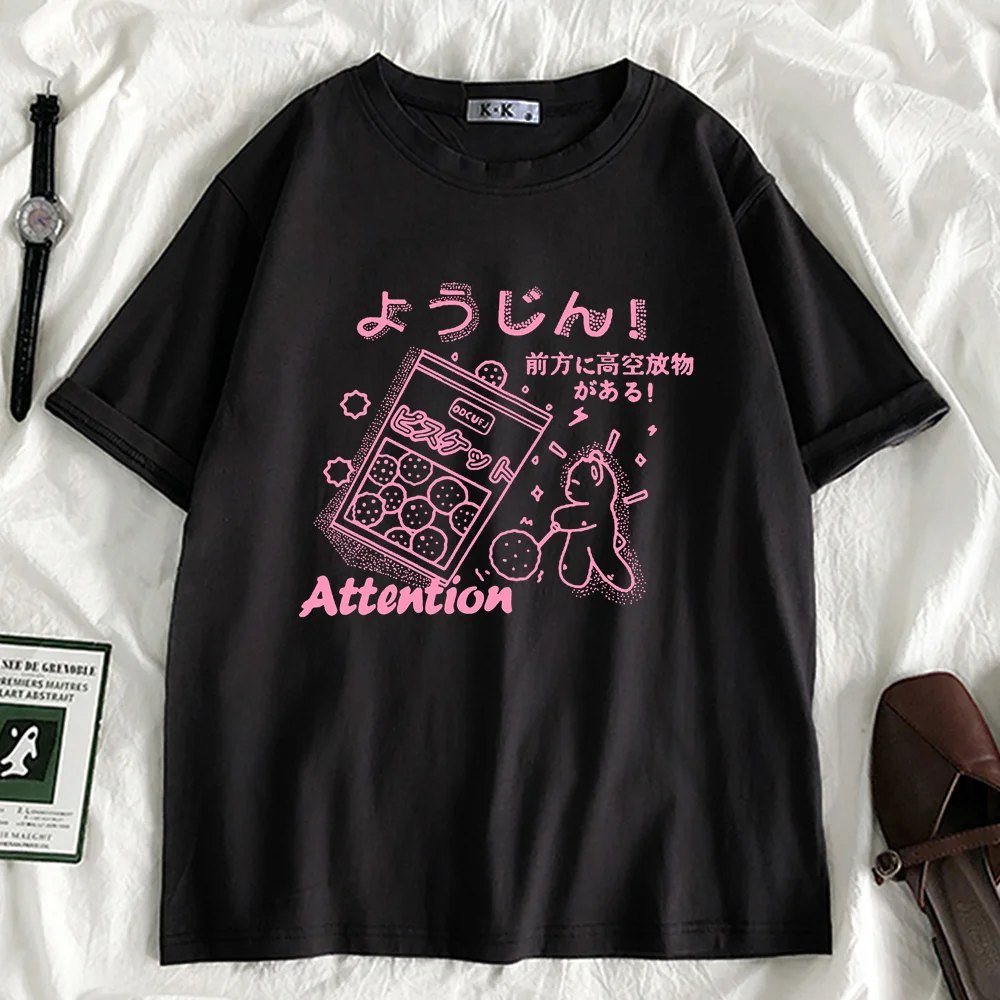 

11 Colors Women Anime Bear Punk Funny T shirt Gril Summer Print Harajuku Y2K Korean Clothes Camiseta Mujer Tee Shirt Femme Tops