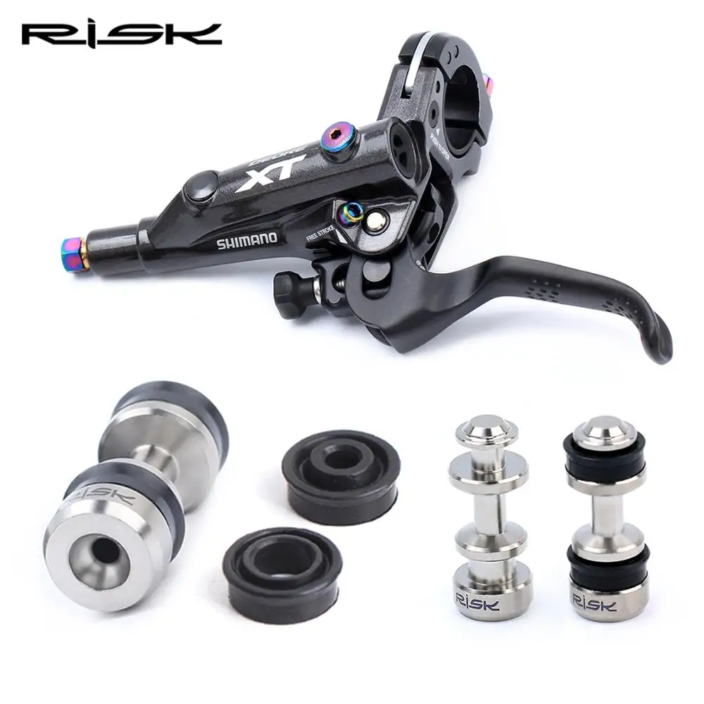 RISK Titanium Bicycle Disc Brake Lever Piston Repair Part With 2 Oil Seal For XT M785 M8000 SLX M7000 MTB Bike Brake Lever Parts