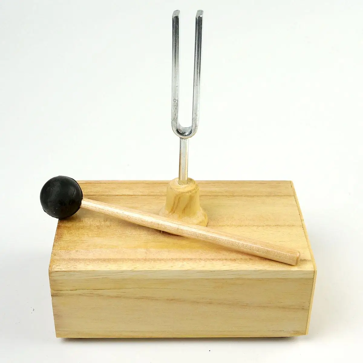 512 Hz Tuning Fork With Wooden Resonant Box And Beater For Music Learning