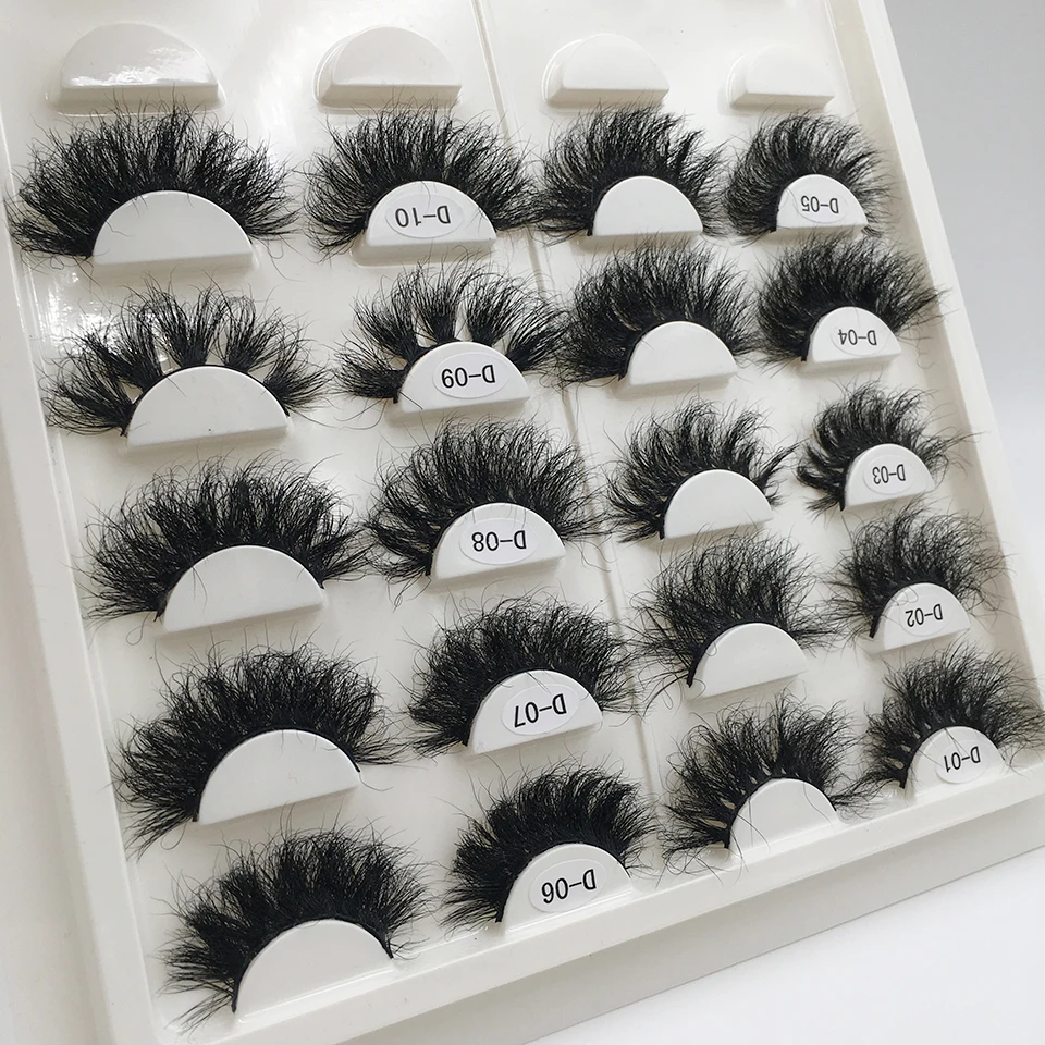 ขายส่ง25มม.ขนตา100% ขนตาปลอม Fluffy Eyelash กล่อง10-50คู่ขนตายาวธรรมชาติแต่งหน้า3d mink Lashes