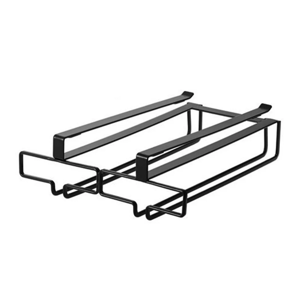 

Полка для бокалов для вина, нижняя вешалка, подставка для бокалов, раздвижной подвесной держатель, органайзер для столовой, товары для дома, черный