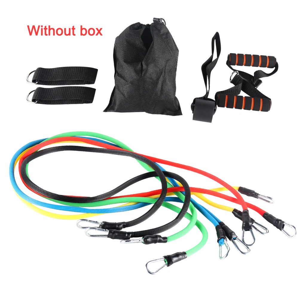 11 Pcs/set Pull Rope Yoga Resistance Bands Rubber Band Crossfit Fitness Elastic Rubber Training Workout Expander Gym Equipment