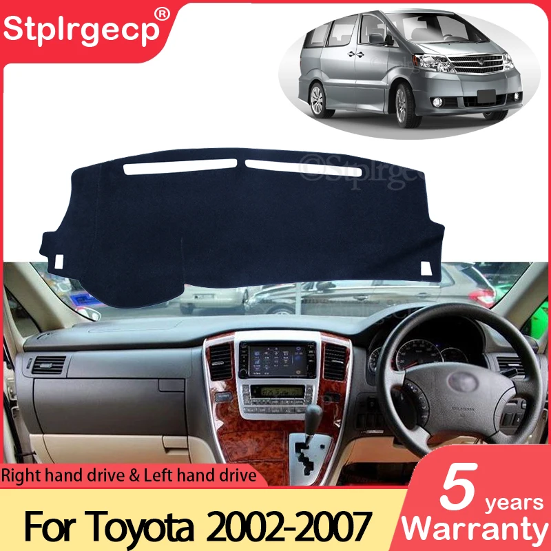 

Противоскользящий коврик для Toyota Alphard Vellfire 10 AH10 2002 ~ 2007, коврик для приборной панели, солнцезащитный козырек, аксессуары для приборной панели 2004 2005 2006