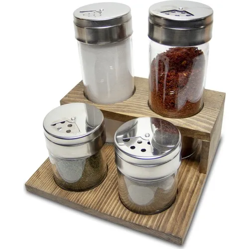 Pasabahce Wooden Standing Spice Rack Set Hk-02