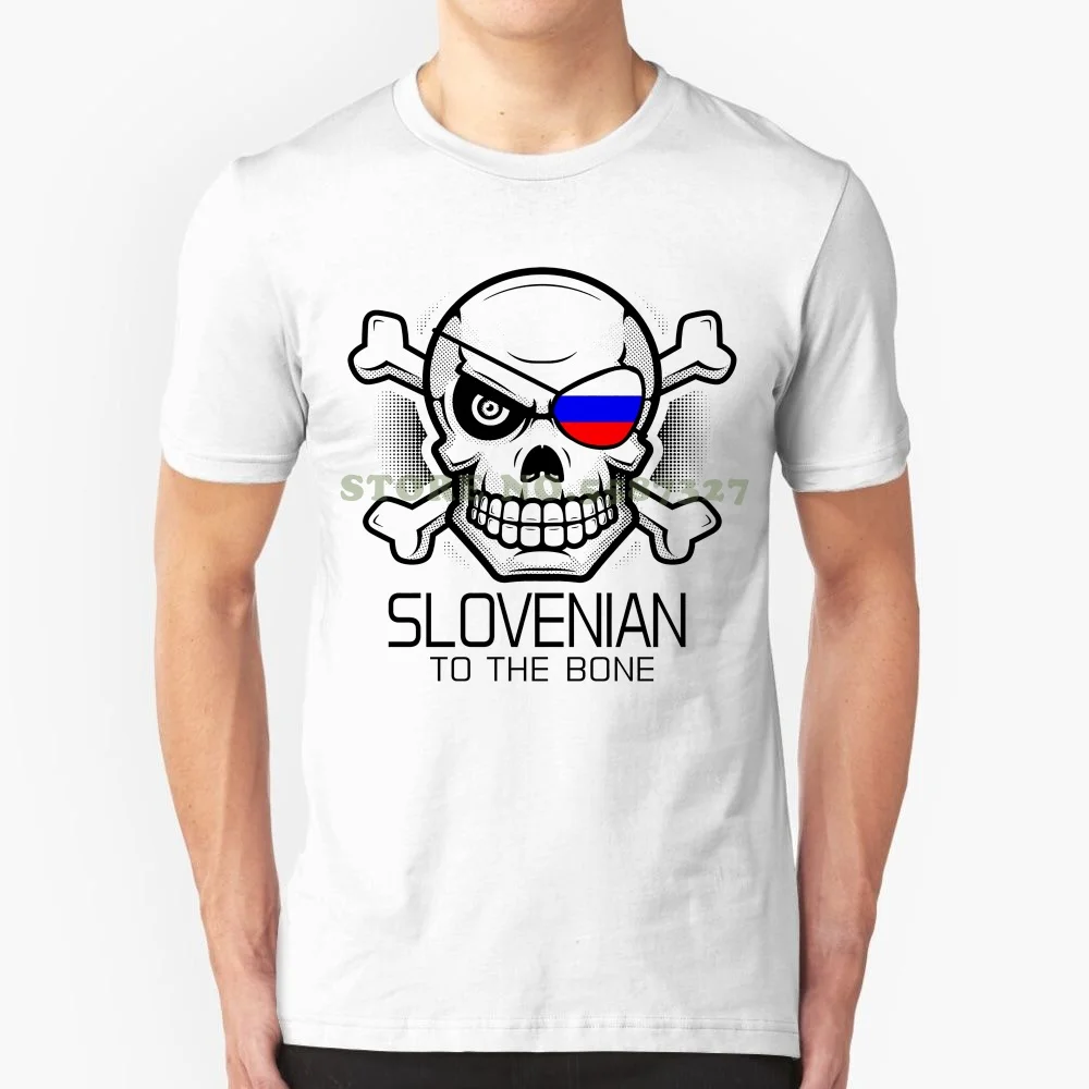 Beat Tees Clothing Mens Funny Cool Novelty Slovenian Skull Slovenia Flag Slogan Joke Gifts Print T Shirt Men Harajuku Tops