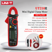 Digital Multimeter Mini AC DC Clamp Meter Multimeter UNI-T UNI T UT210E True RMS   Capacitance  Tester Auto Range VFC Multimetro