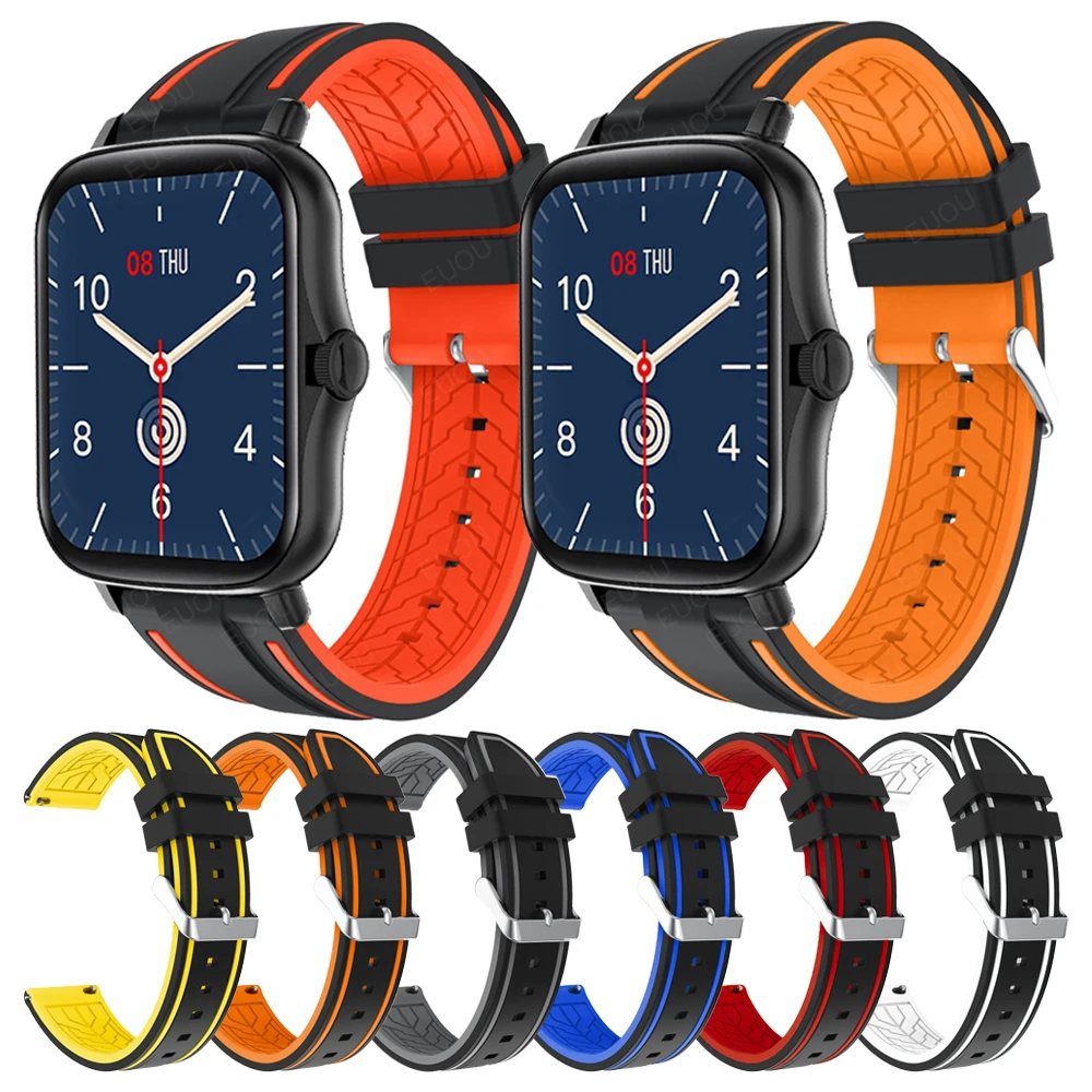 Silicone Strap For COLMI P8 Plus Rubber Band WristBand For COLMI Smartwatch P12 V31 V23 Pro Replacement Quick release Watch band