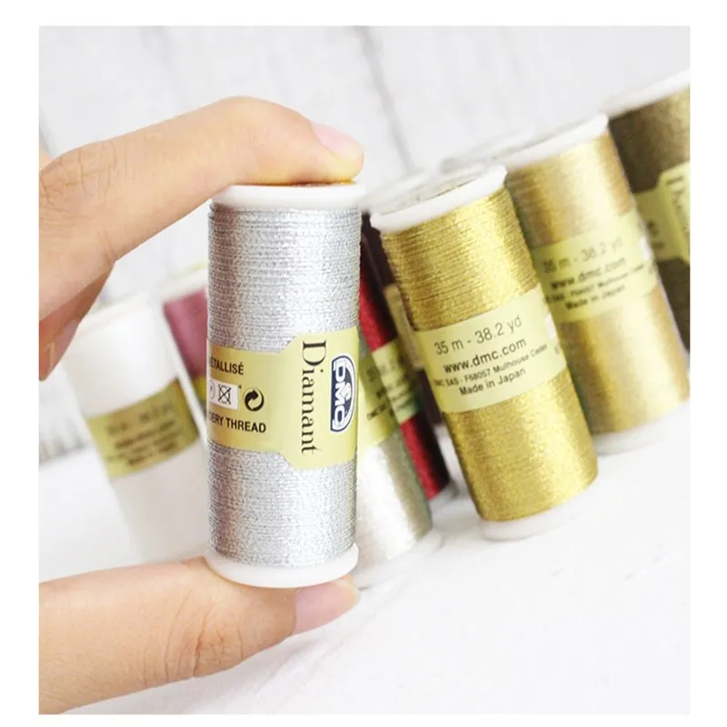 35M DMC Thread Metal Embroidery Thread Gold And Silver Thread  Hand - made Accessories Woven Accessories