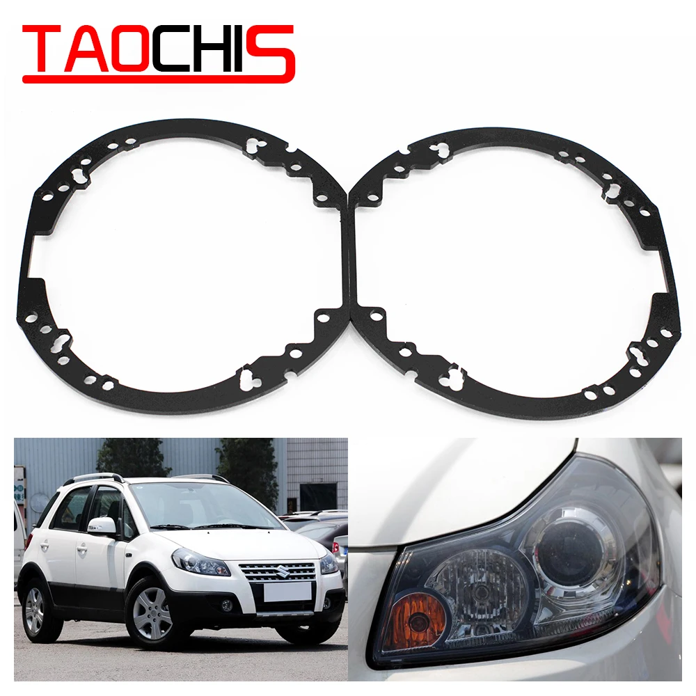 

TAOCHIS Car Styling frame adapter module set DIY Bracket Holder for SUZUKI SX4 Hella 3r g5 3/5 Bi xenon Projector lens