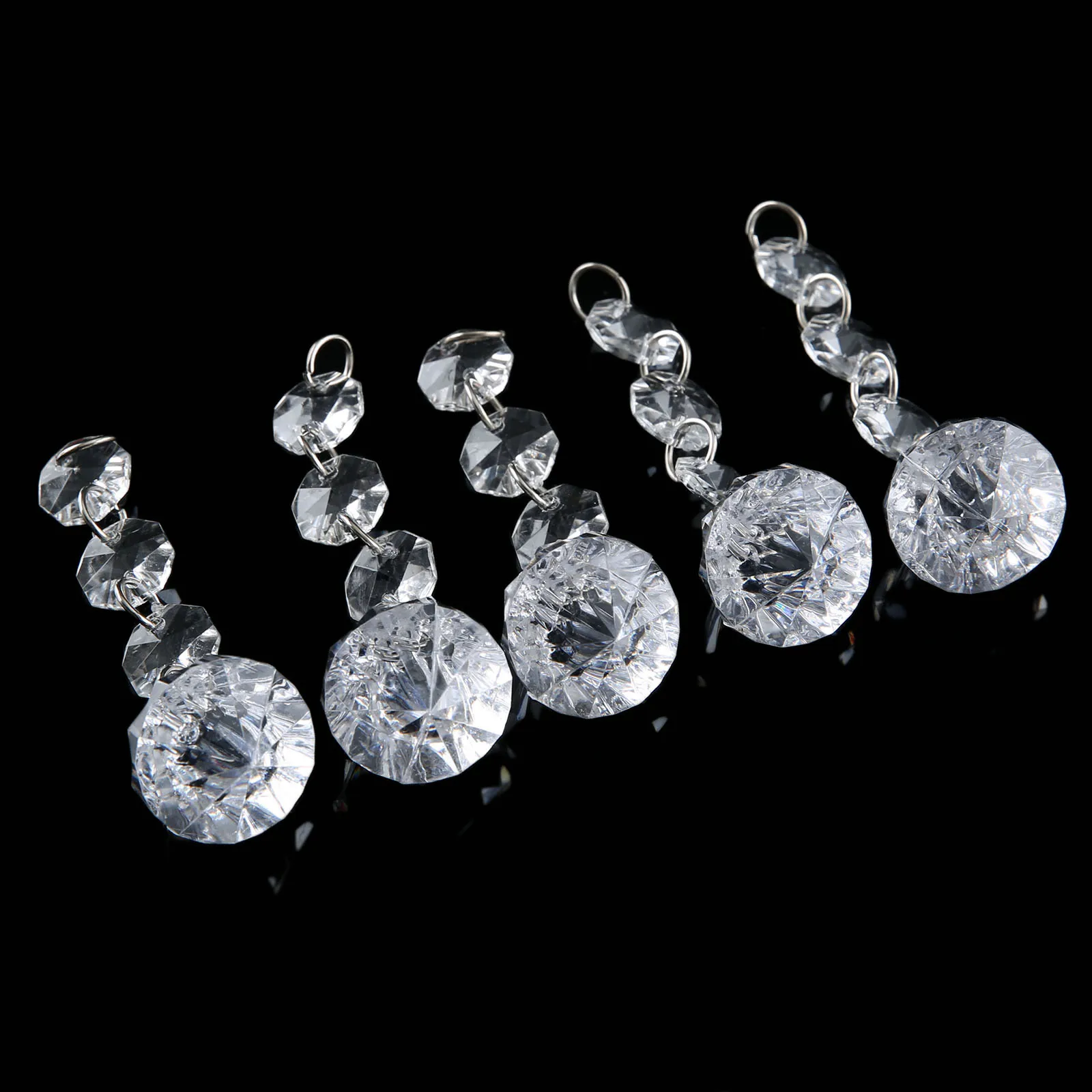 10/5/1 PC Glass Crystal Beads Chain Chandelier Pendant Light Garland Suncatcher Crystal Prisms Hanging Wedding Decor Accessories