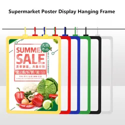 A5 Supermarket Plastic Poster Hanging Frame Price Listing Display Sign Holder Frame Board