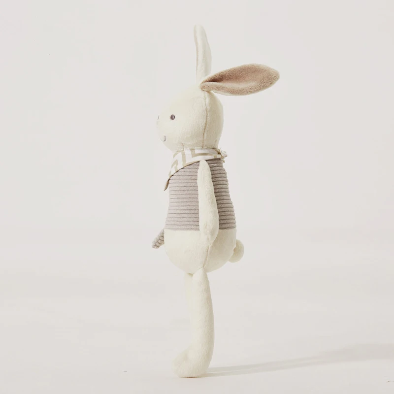 Handmade Bunny Doll with Ring Paper Soft Toy New Style Long Ear Rabbit Stuffed Animal Soft Toys