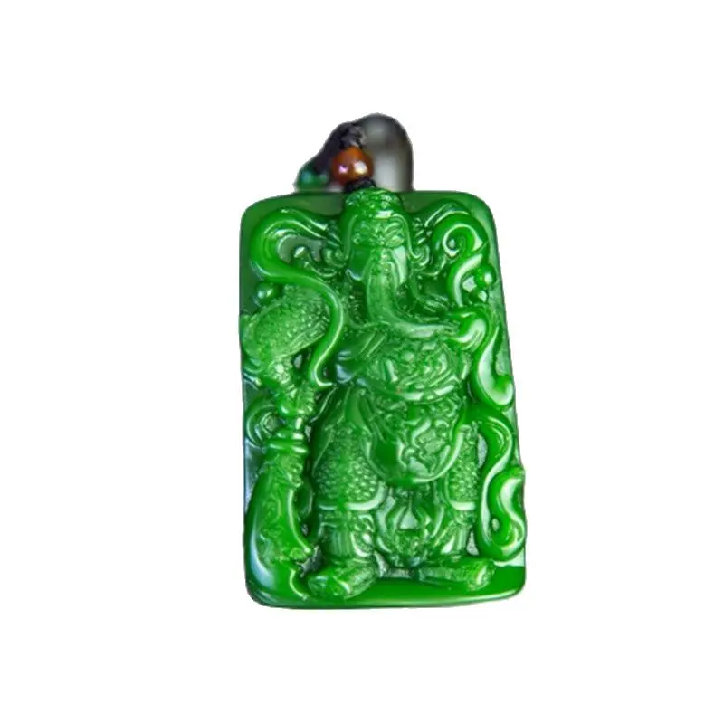 Xinjiang Hetian Jade Suet - Guan Wu God Of Wealth Male Models Guan Gongyu Domineering Pendant