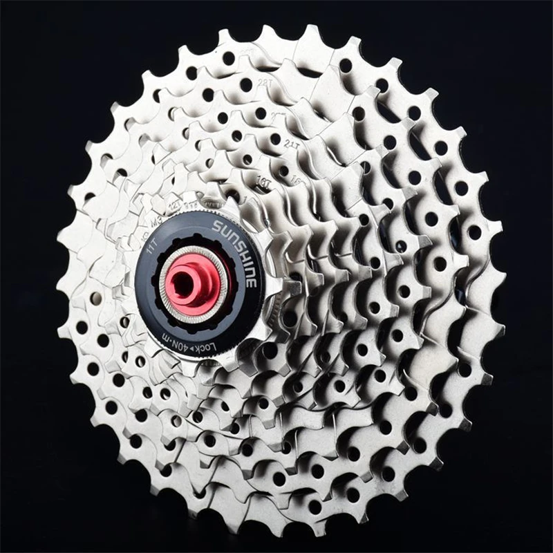 

SUNSHINE 8/9/10/11/12 Speed Road Bike Freewheel Bike Cassette Bicycle Sprocket Flywheel 23/25/28/30/32/34/36T For Shimano SRAM