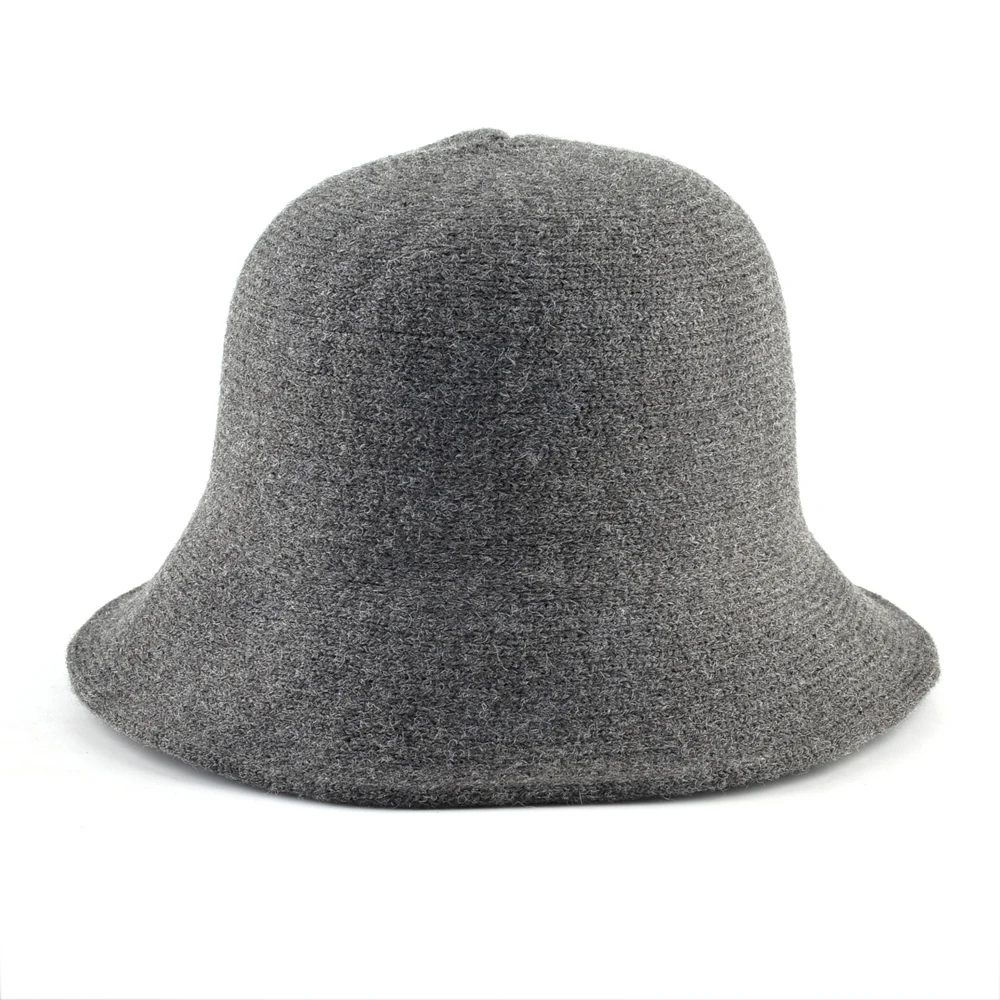 Women's Sun Hat Autumn Winter Floppy Caps Ladies Outdoor Solid Color Wool Visor Hats Vintage Wide Brim Female Foldable Chapeau