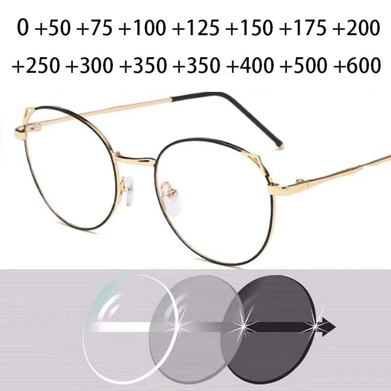 

+0.5 +1 +1.5 +2 +2.5 +3 +3.5 +4 +4.5 +5 +6 Finished Prescription Glasses Men Women Cat Eye Spectacles For Hyperopia With Diopter