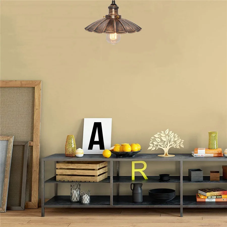 Retro E27 Loft Ceiling Light Vintage Flush Mount Industrial LED Ceiling Lamp Shade for Home Bar Cafe Shop Lighting Fixture