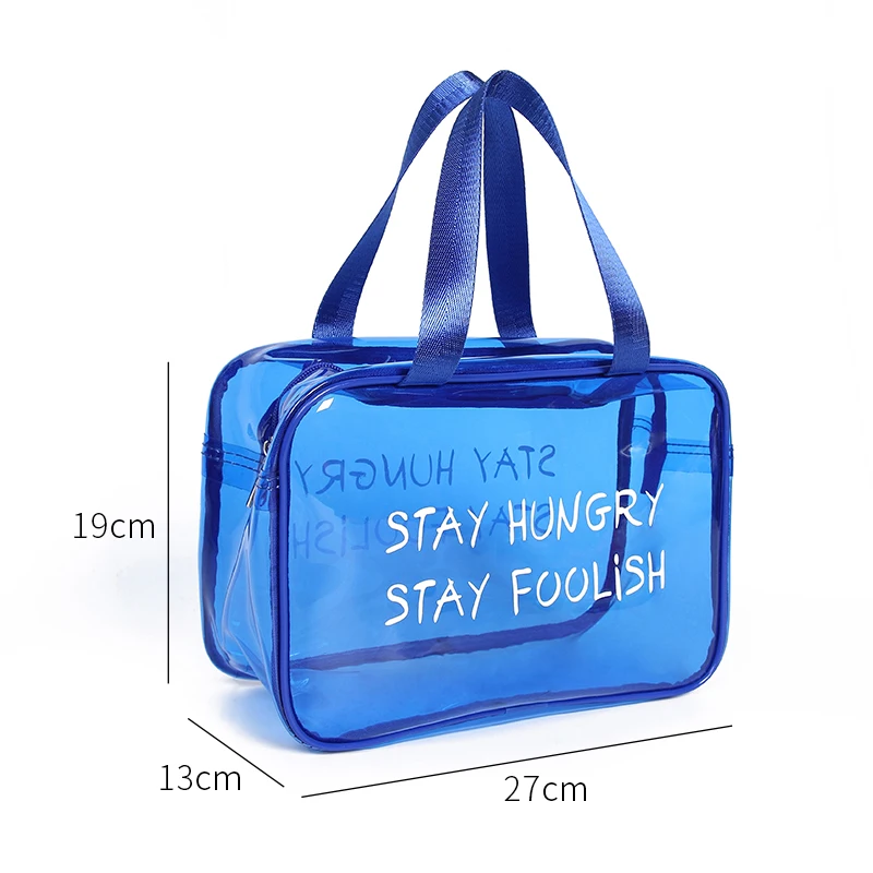 Bolsa de aseo transparente para viaje, bolsa de equipaje de viaje, transparente, compatible con el aeropuerto, bolsa de jalea de maquillaje para