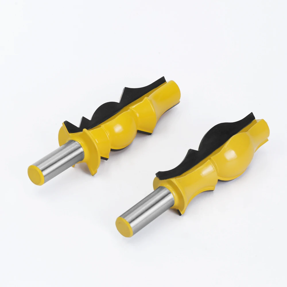 Grande Coroa Reversível Moldagem Router Bit Set, Apoio de Braço Linha Groove Fresas para Trabalhar Madeira, 12mm, 1/2 \