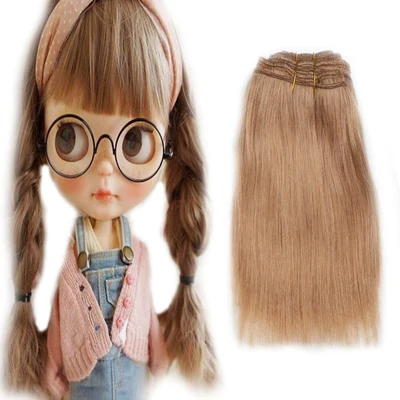 Wool Hair Extensions 18*100cm  Hair Wefts Straight Doll Hair Wigs for BJD/SD DIY Handmande Doll Wigs Accessories