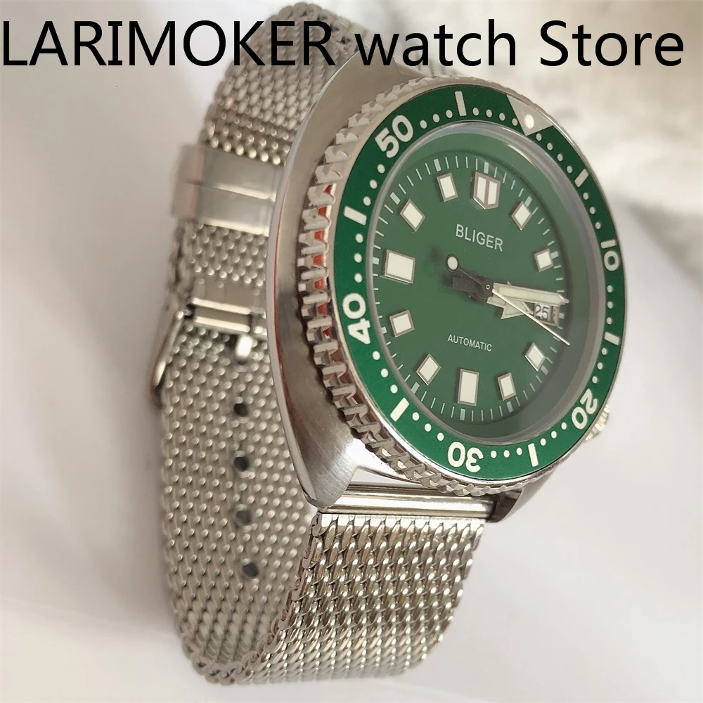 ใหม่ Cool High-End แฟชั่นทำงาน Leisure 45mm24เครื่องประดับ NH35A ไขลานอัตโนมัติกันน้ำชายนาฬิกา C3 Luminous dial