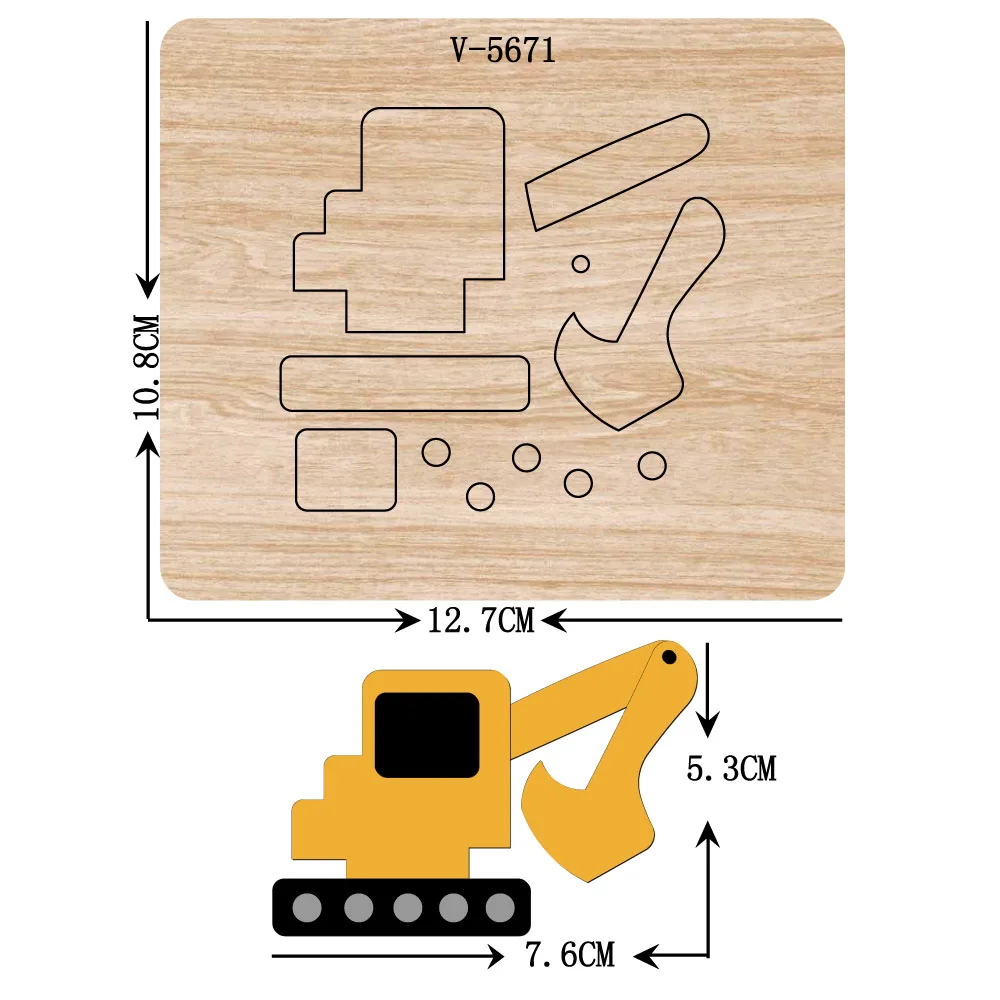 Nieuwe Graafmachine Houten Sterft Stansmessen Voor Scrapbooking Meerdere Maten V-5671