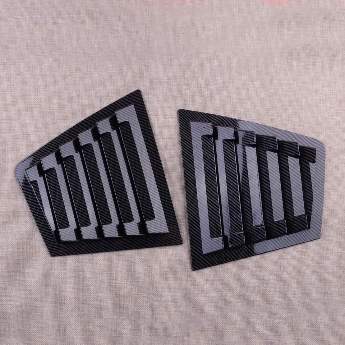 

1 Pair Rear Side Window Louver Cover Scoop Shutter Vent Trim Carbon Fiber Style Plastic Fit for Chevrolet Cruze 2009 2010-2015