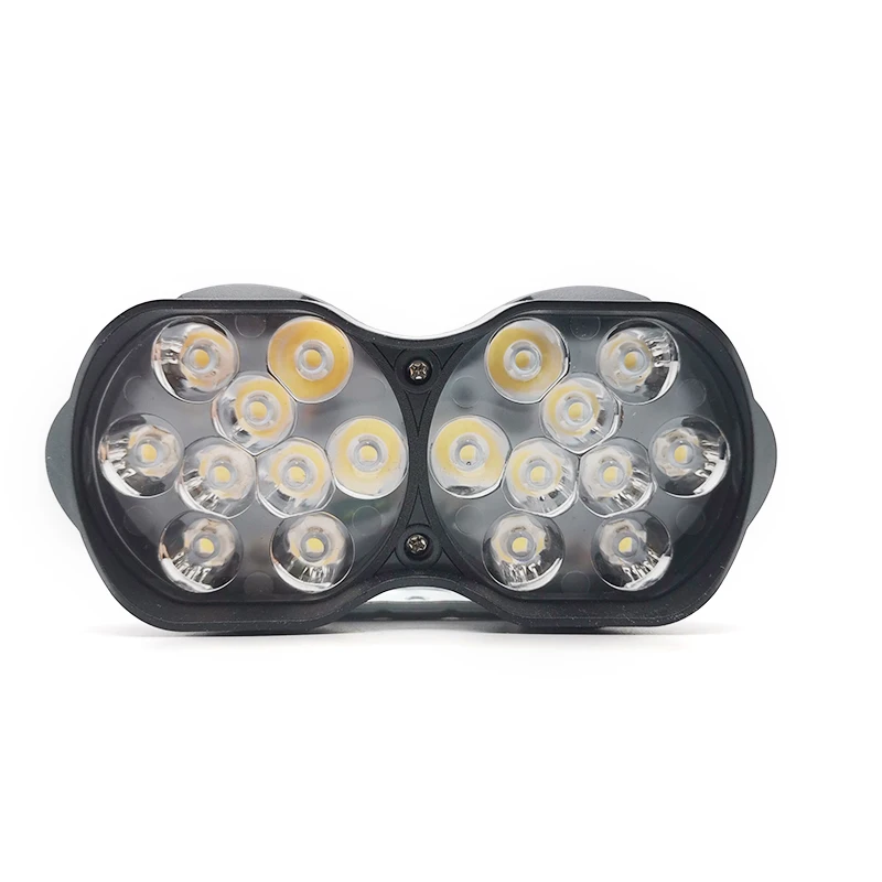 Motorcycle Headlight Bulbs LED Spotlight 18LED 30W 3000Lm 6500K Fog Spot Lamp 9-85V Waterproof