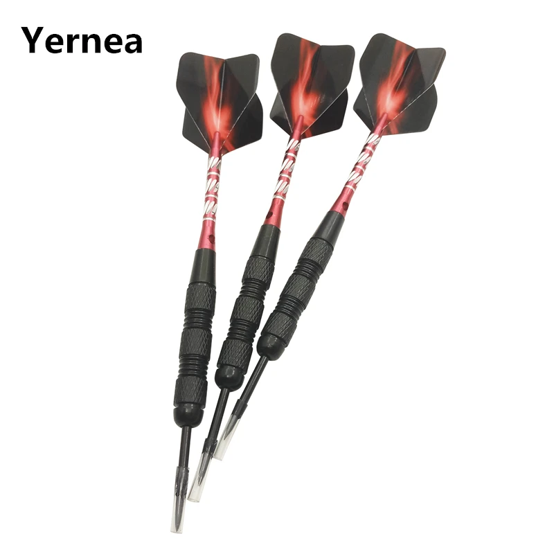 Darts 3Pcs New Steel Tip Darts 20g Professional Sports Steel Pointed Darts Red Aluminium Alloy Dart Shafts Flight Dardos