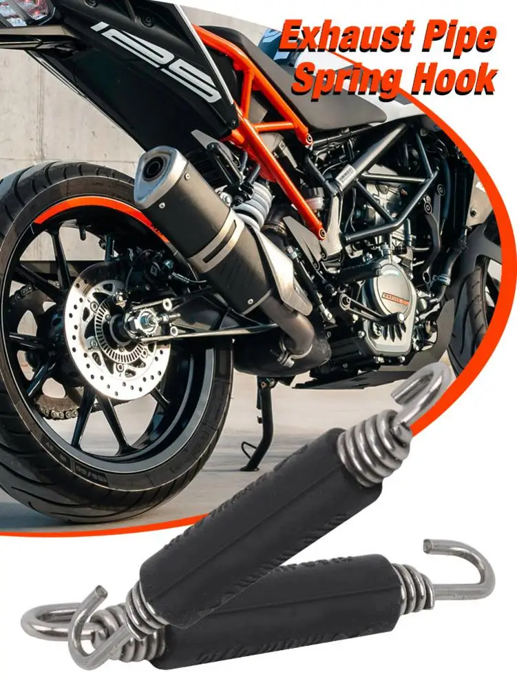 2 Pieces Exhaust Pipe Spring Hook Universal Motorcycle Stainless Steel Spring Hooks For A krapovic SC Project AR Exhaust Pipe