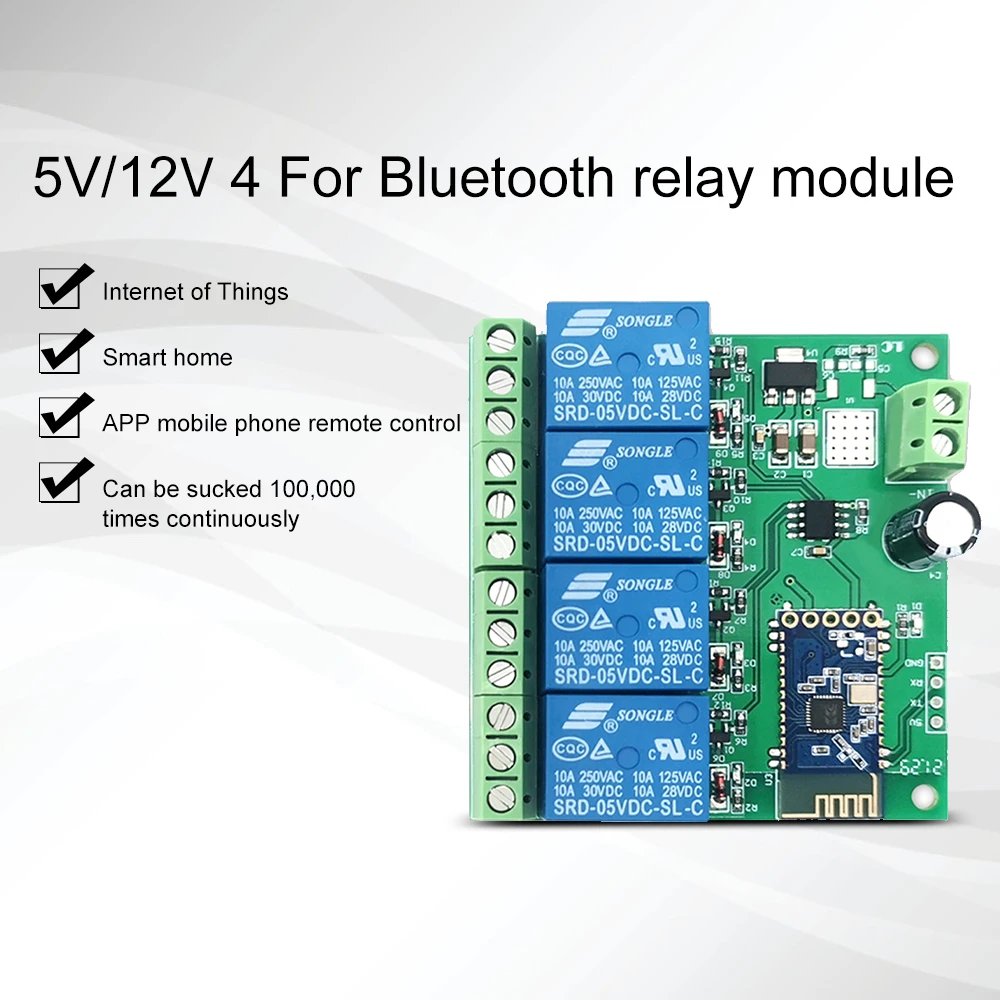 BLE moduł przekaźnika 1 2 4 sposób kanał DC 5V/12V internetu inteligentny pilot zdalnego sterowania przełącznik telefonu komórkowego bezprzewodowy