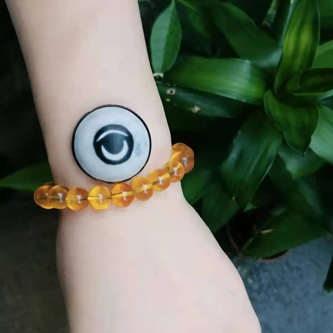 Rare Agate Dzi Sky Eye Prophet God  Allah  Loose Jewelry DIY Material Bracelet Man Woman Branzoletki Damskie