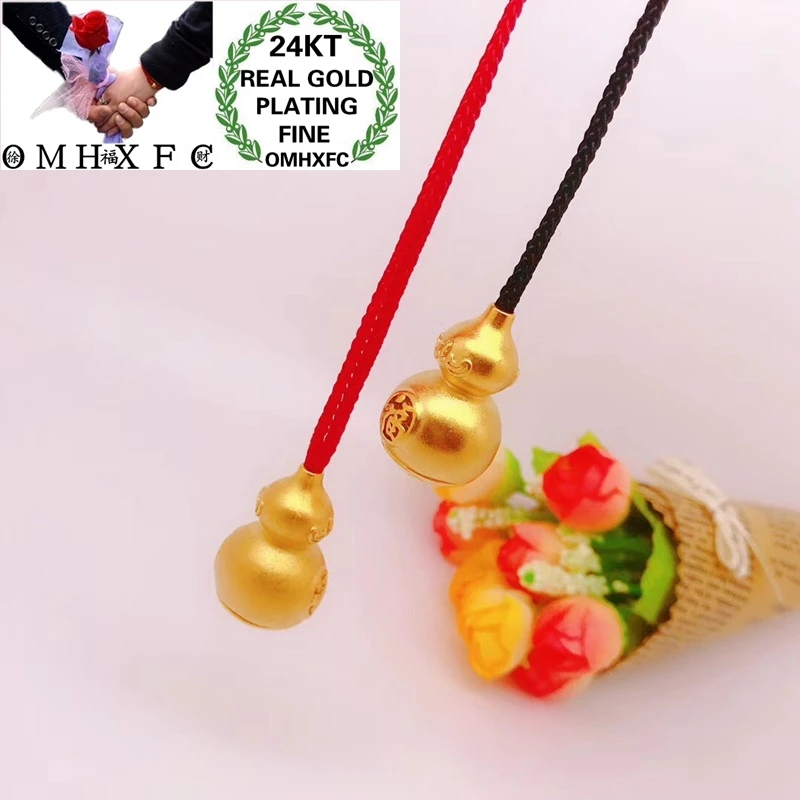 OMHXFC Jewelry Wholesale YM228 European Fashion Hot Fine Woman Man Party Birthday Wedding Gift Calabash 24KT Gold Pendant Charm