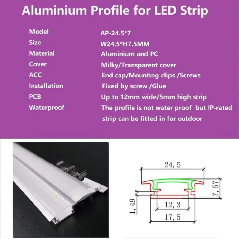 Imagem -05 - Perfil de Alumínio de Led Fino 1040 Peças de 2m Perfil de Alumínio 12 mm 12v 24v Canal Embutido Teto de Parede Casa de Fita Linear