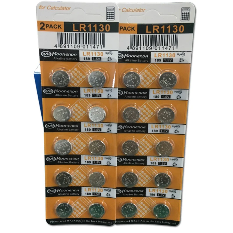 10pcs 1.55v AG10 LR1130 389A 198 LR54 Button Batteries 189 LR54 Cell Coin Alkaline Battery SR54 389 189 For Watch Computers