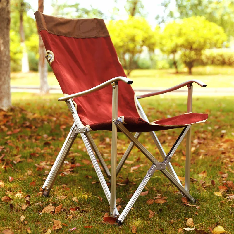 

Outdoor Camping Aluminum Folding Chair Ultra light Fishing Chair Beach Portable Guide Chair Car SUV Back Indoor Belcony Chair