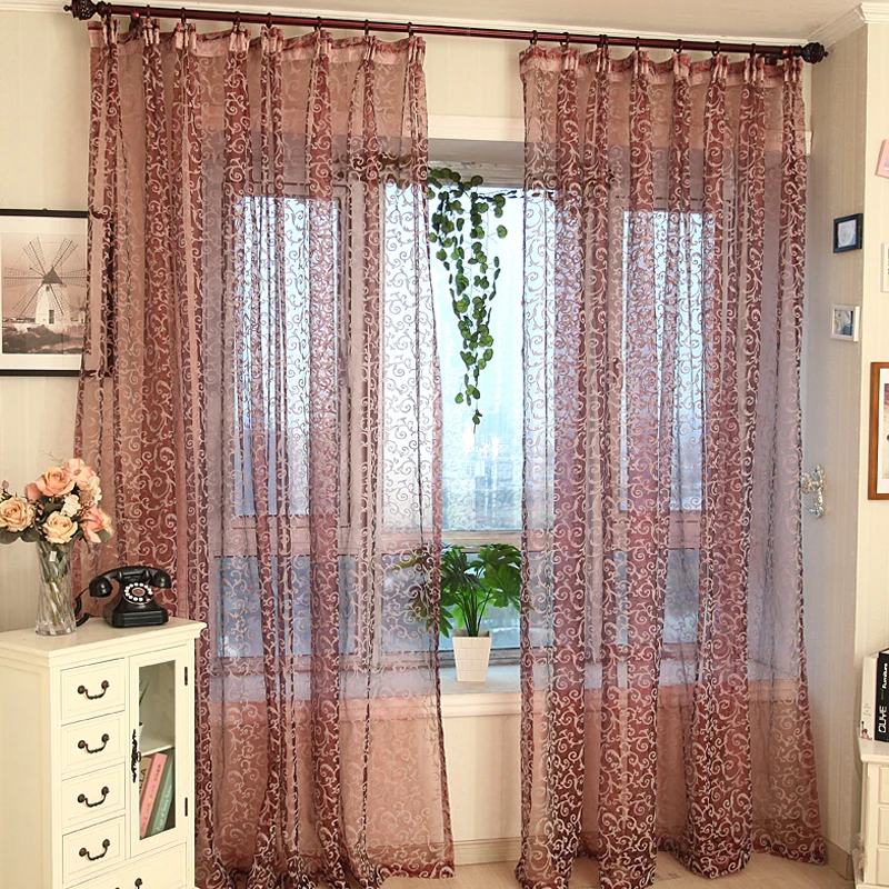 Fashion curtain quality finished product double faced flock printing screens small  shalian