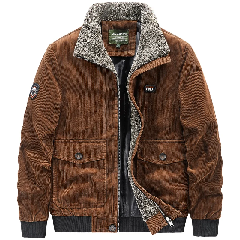 Casaco de veludo para homem no outono e inverno primavera roupas masculinas tamanho grande homem casaco streetwear bombardeiro masculino outerwear