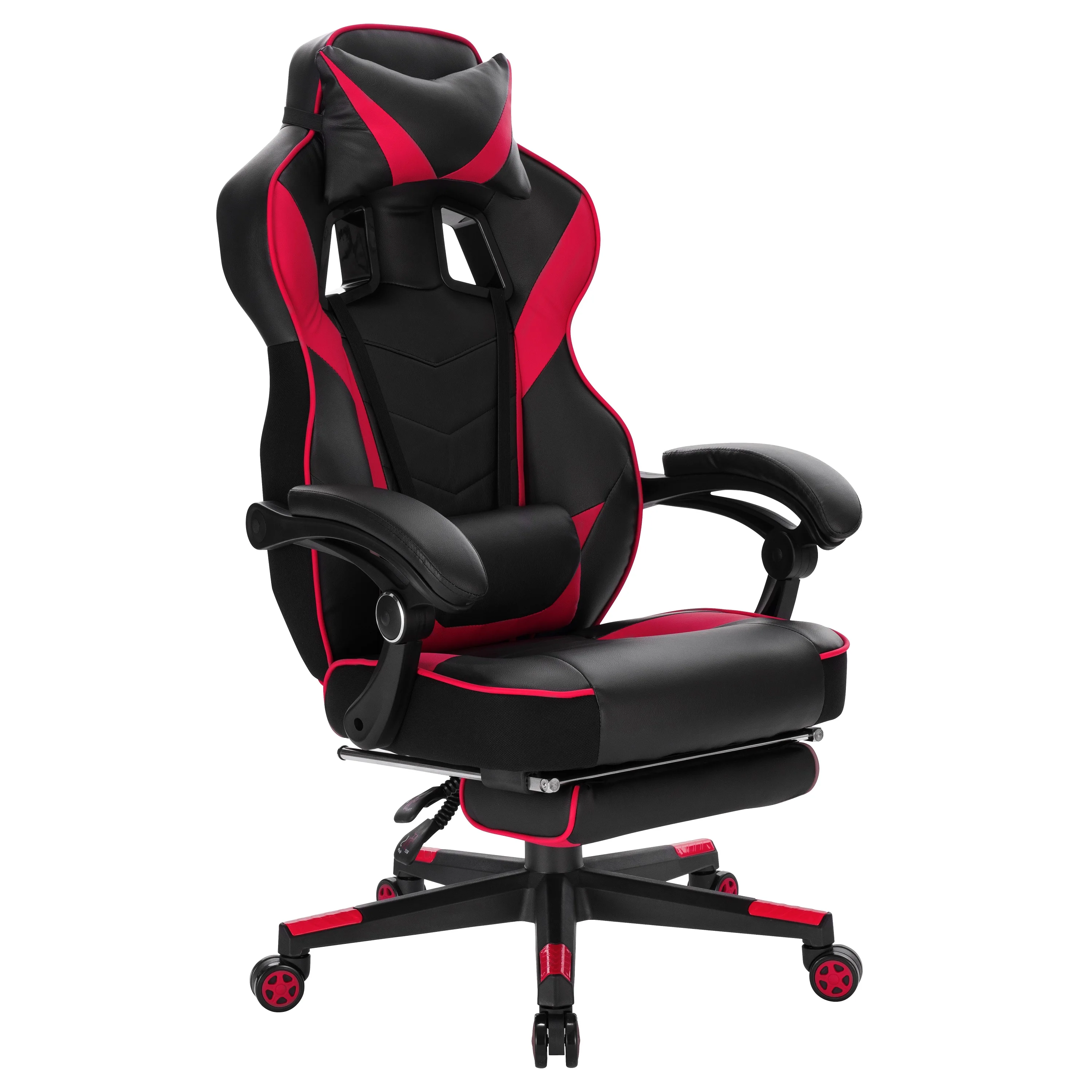 Gaming Chair Racing Chair Executive Office Chair Desk Work Chair LOL Internet Cafe Computer PC Chair with Castors Pillow Lumbar