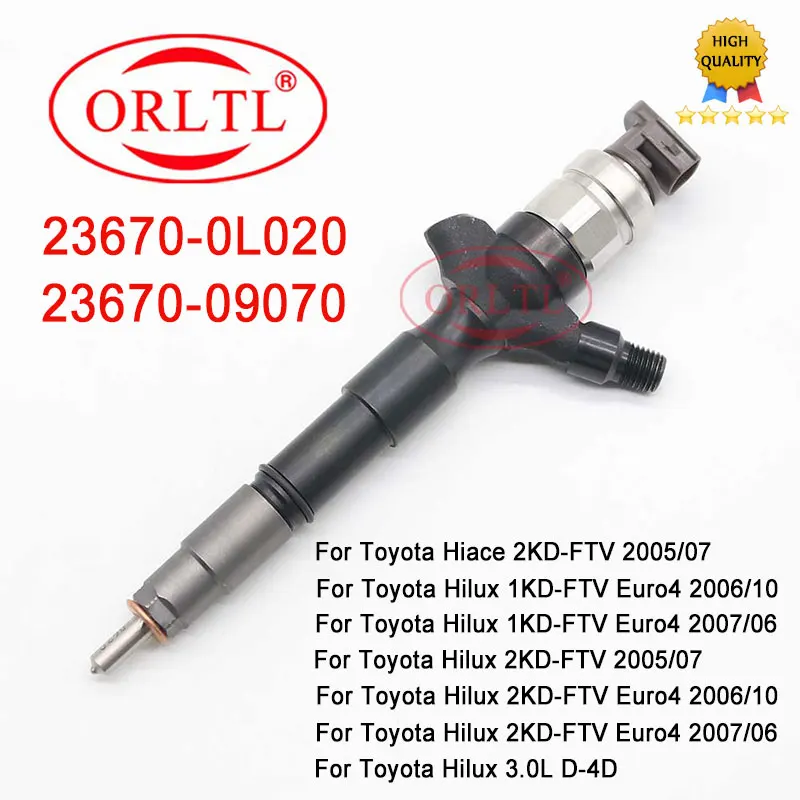 4 pcs/lot 095000-5920 Common Rail Injector 9709500-592 Genuine Fuel Injector 095000-5921 For Toyota Hilux 2KD-FTV Euro4 1KD-FTV