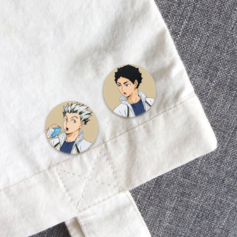 Cartoon Cosplay Badges Brooch Pins Anime Volleyball Button Badge Collection Gift for Backpacks Clothes Decor